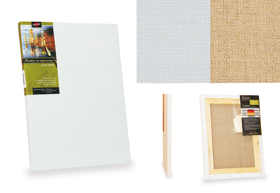 Подрамник, 50*70 см, крупное зерно, маслянный грунт, лен, ROSA