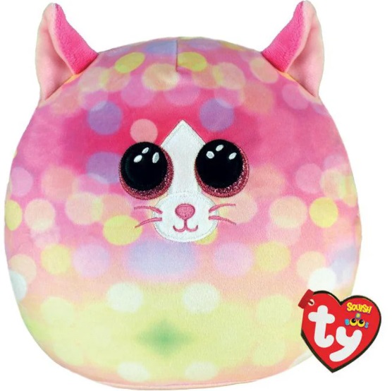 Іграшка м`яка TY Squish-a-Boos Рожеве кошеня "Cat" 40 см, 39336