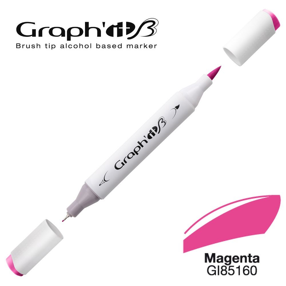 Маркер двухсторонний Brushmarker, Мажента (5160), GI85160 Graph`it