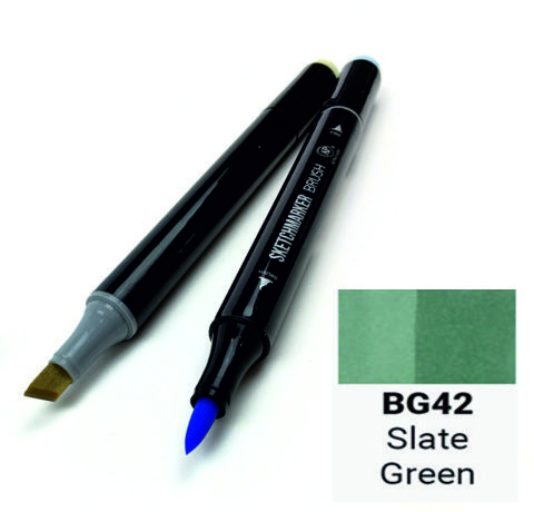 Маркер двосторонній SKETCHMARKER Brush Зелений сланець, SMB-BG42 3