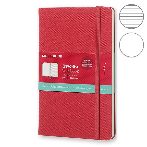 Записник Червоний медіум, Moleskine Two-Go, TWOGO31F18F