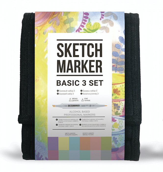 Набір маркерів SKETCHMARKER Basic 3/Базові відтінки 3, 12 шт, 12bas3 5
