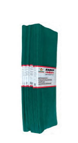 Гофро-бумага 14CZ-022 60% 50*200 см т.-зелёный (0224)