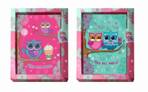 Блокнот А6 с глитером в тонкой коробке The owl world, 6043