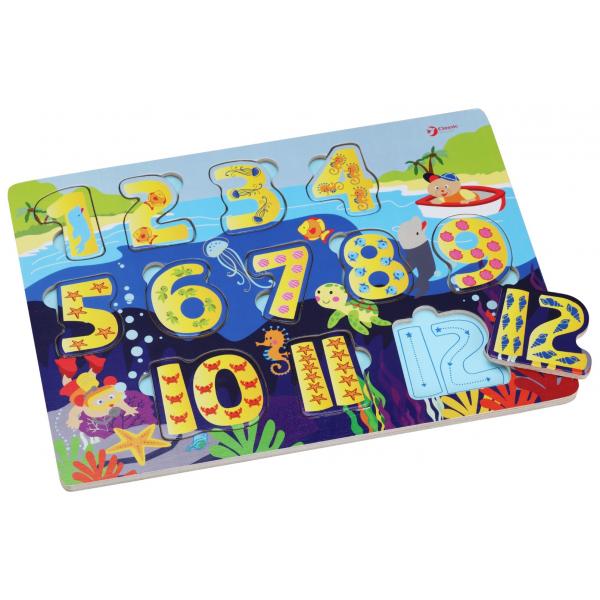 Игрушка деревянная Classic World "Вкладыш Цифры", 3548