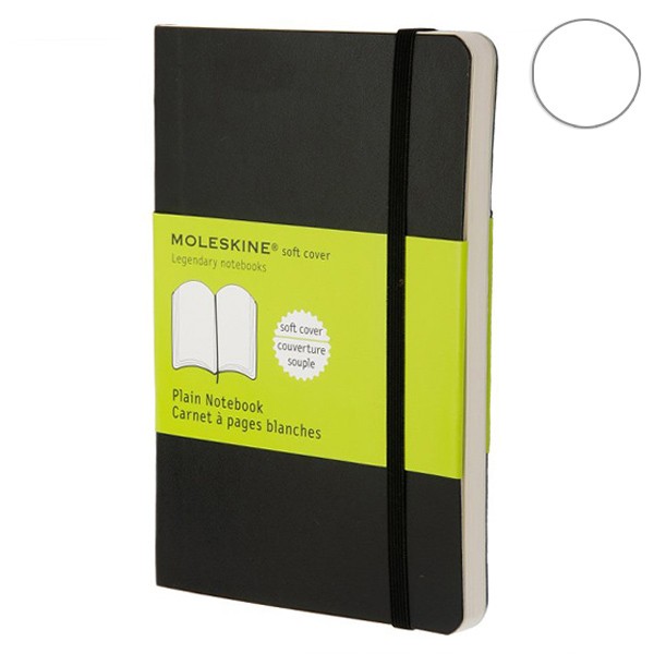Записник Чорний м’який кишеньк. нелінований, Moleskine Classic, QP613F