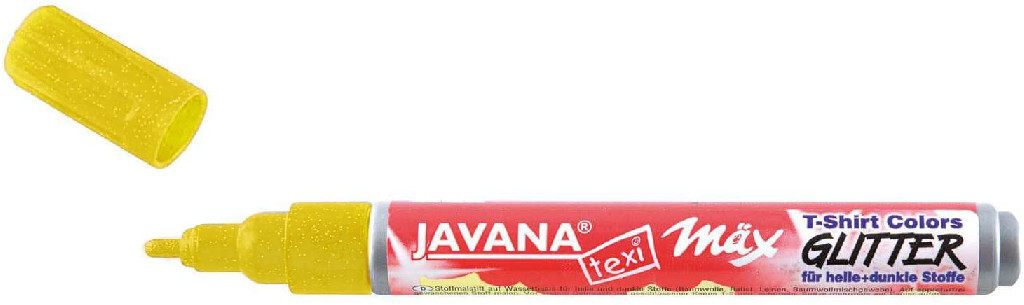 Маркер для світлої і темної тканини Javana гліттер, жовтий, 92660