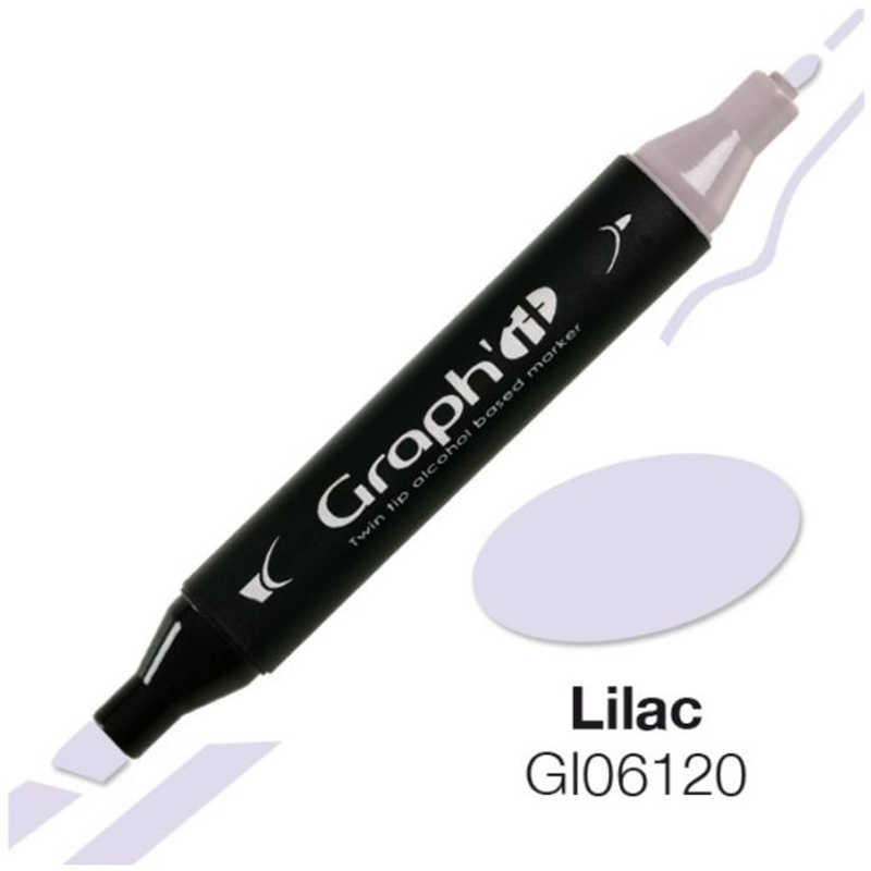 Маркер двухсторонний, Сиреневый (6120), GI06120 Graph`it