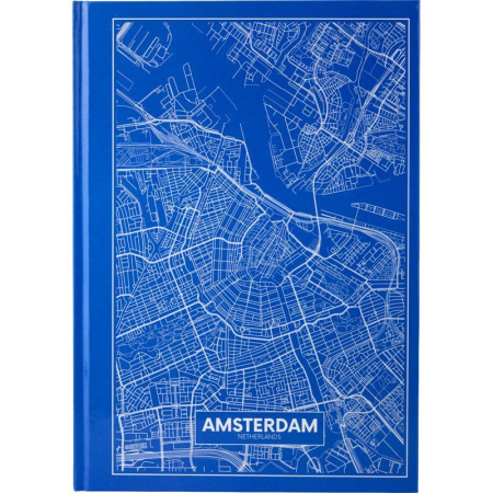Книга записная А4 Maps Amsterdam, 96 л., кл., голубая, 8422-507-A