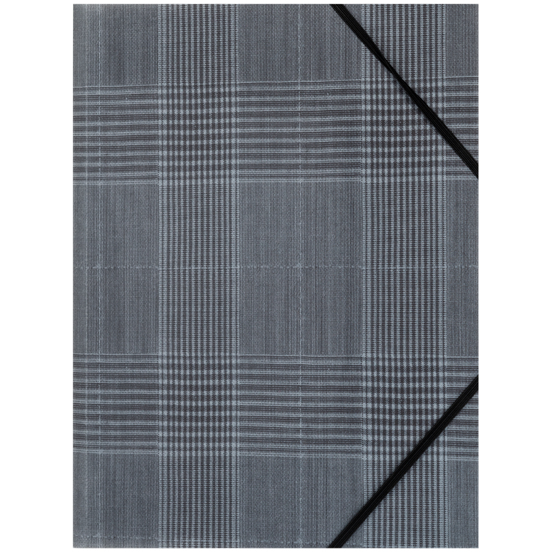 Папка на резинках А4+, Tartan Gray, 1509-17-A