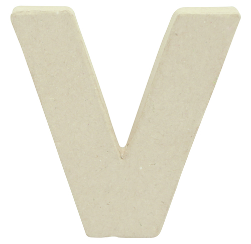 Заготовка из папье-маше Буква-крафт "v" 1,5*8,5*8,5 см, AC834C ТМ "Clairefontaine"