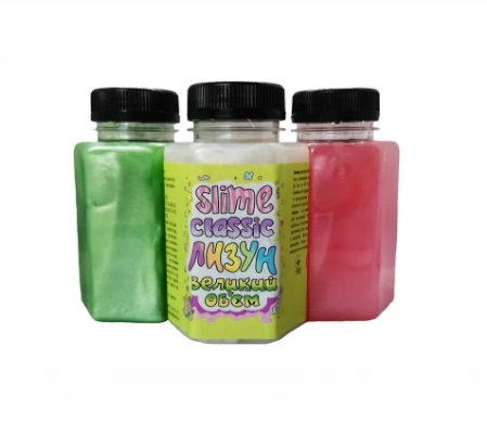 Лізун "Slime classic pearl big" (перламутр, баночка 200 мл), ML158