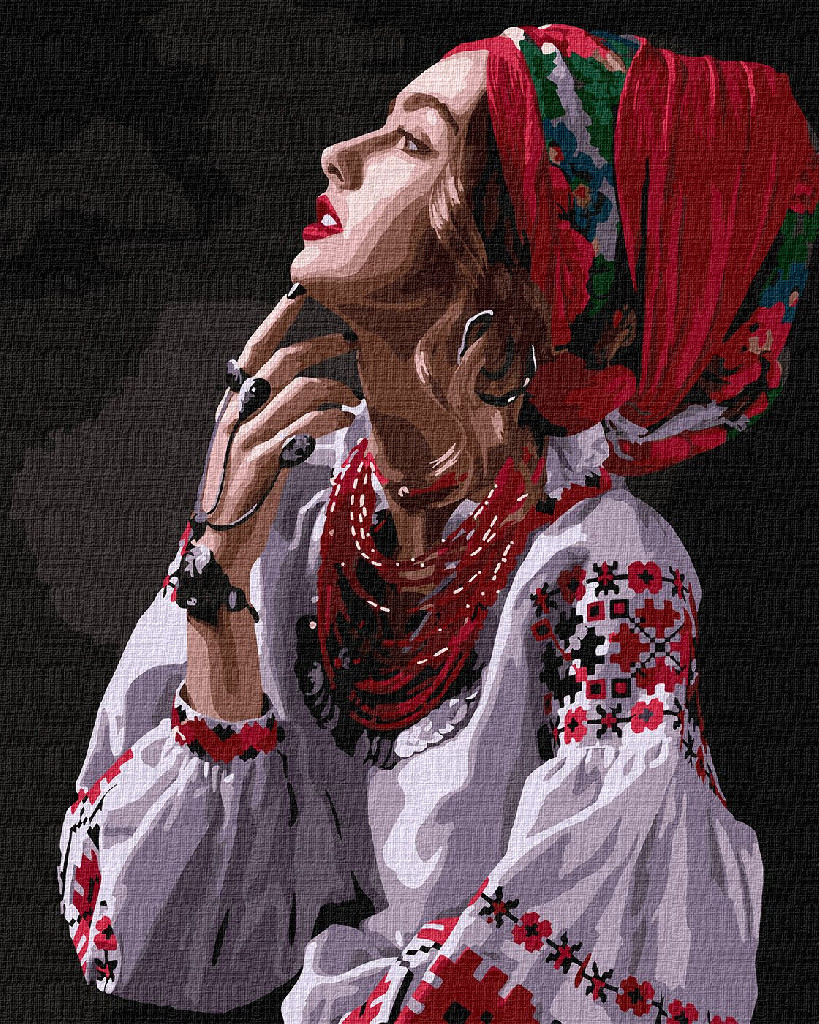 Набір для розпису по номерах 40*50 см "Квіти-зорі", KHO4962