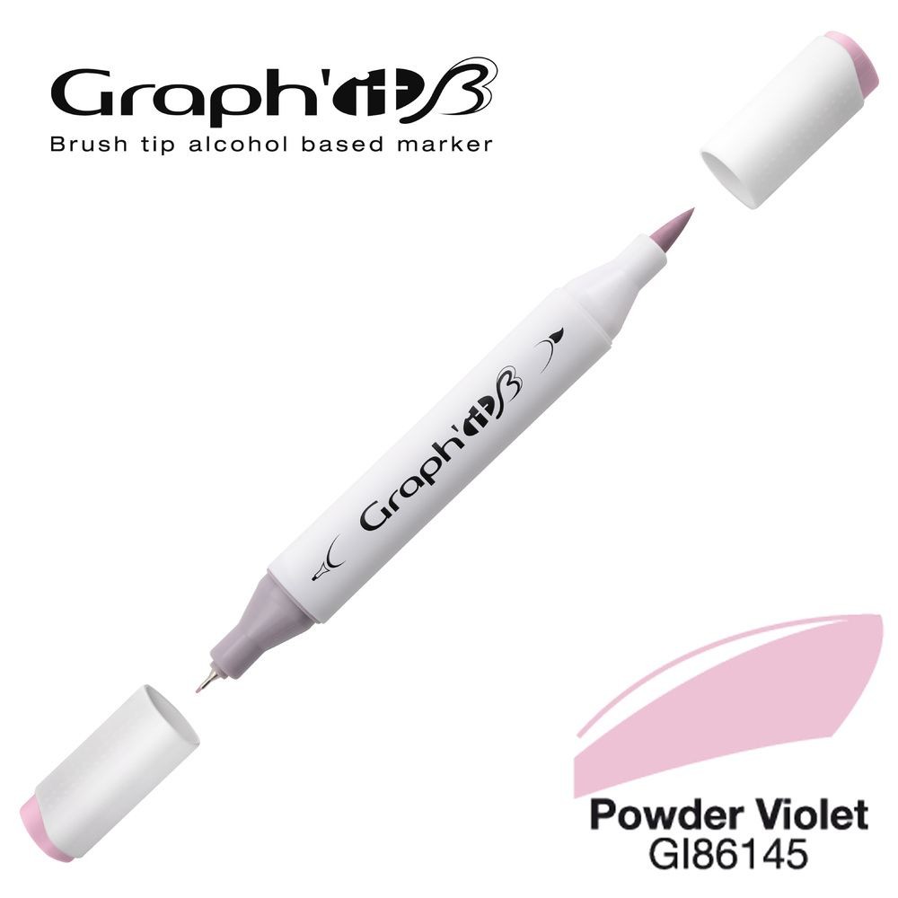 Маркер двосторонній Brushmarker, Фіолетовий пудровий (6145), GI86145 Graph`it