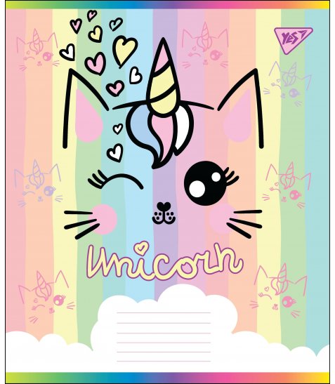 Тетрадь 12 кл. YES "Caticorn", 764482