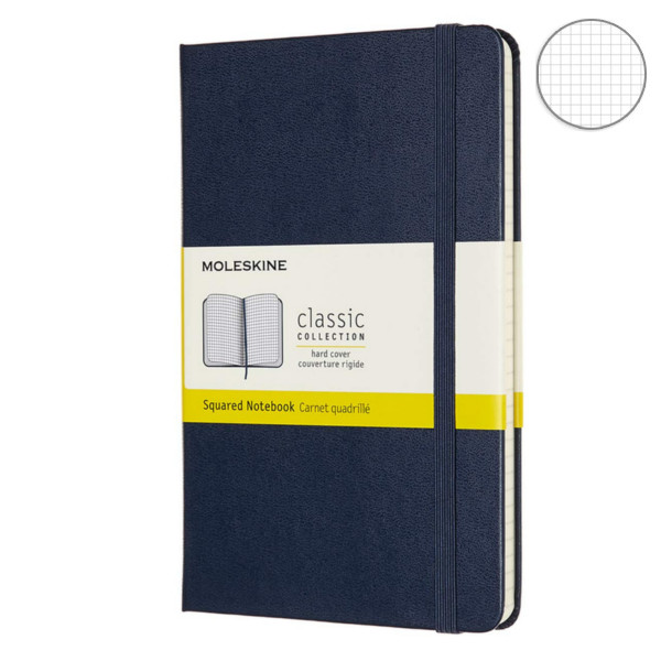 Записник Сапфір медіум клітинка, Moleskine Classic, QP051B20