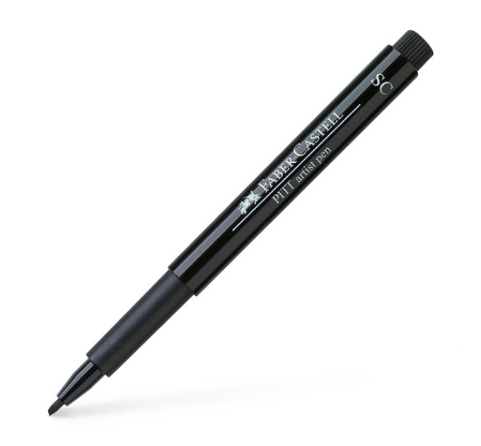 Ручка капілярна PITT Brush Artist Pen SC, чорна, 167892 Faber-Castell