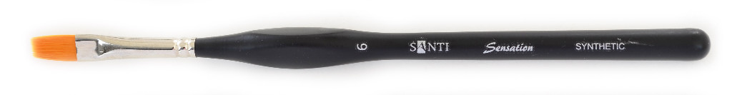 Кисть худож. синтетика "Santi Sensation", плоская, №6, 310739