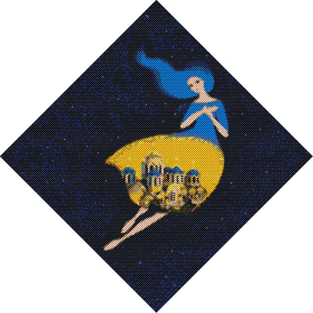Набір з алмазною мозаїкою "Берегиня Володимирська @mosyakart" 40*40 см, AMO7238 ТМ "Ідейка"
