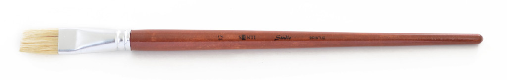 Кисть худож. щетина "Santi Studio", плоский, №12, 310723 1