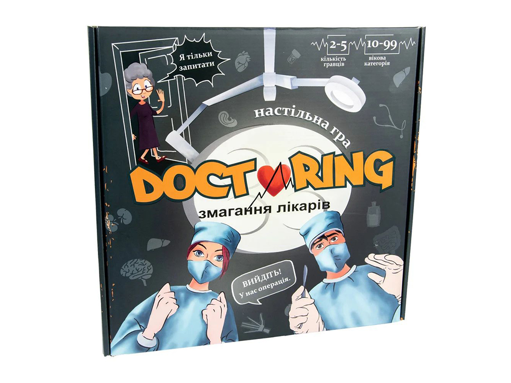 Гра настільна "Doctoring - змагання лікарів" (укр) 30916, ТМ "Strateg"
