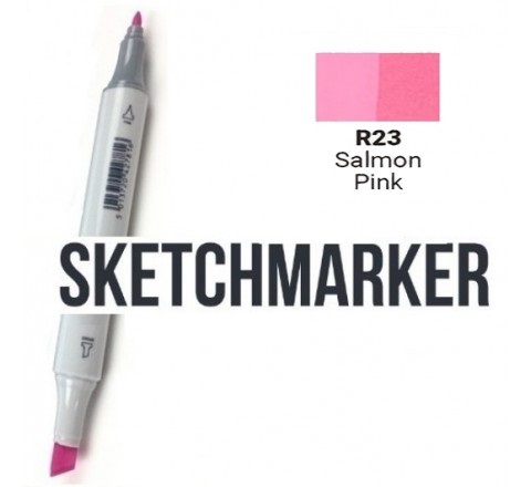 Маркер SKETCHMARKER, 2 пера: долото и тонкое, Salmon Pink - Розовый лососевый, SM-R23 3