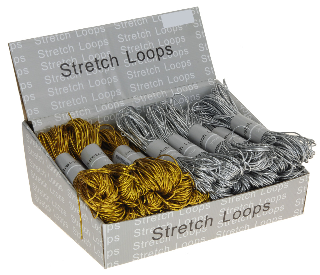 Тесьма еластична 20 м, срібний/золотий, ACC653350