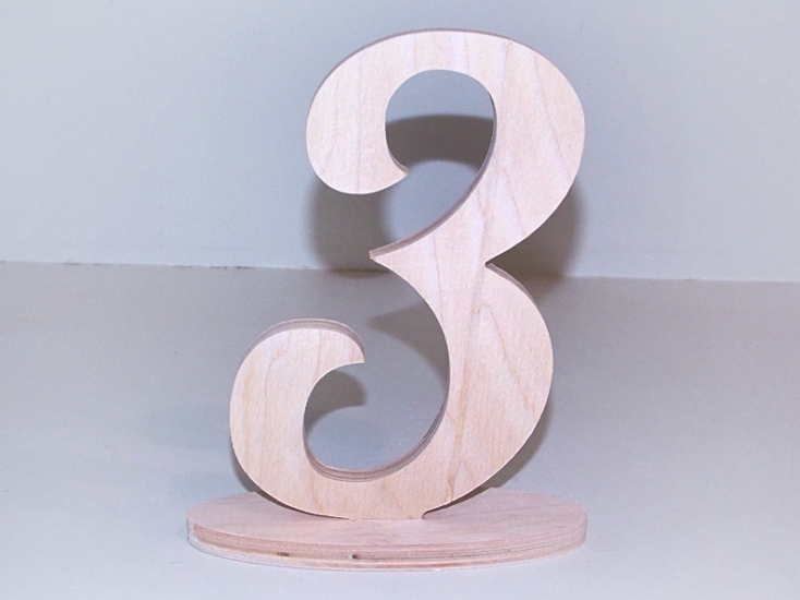Заготовка Цифра "3" на подставке, 0846
