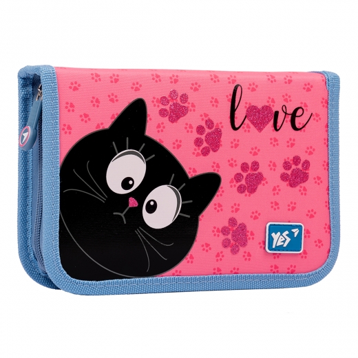 Пенал твердий YES одинарний з двома клапанами HP-04 "Meow", 533070