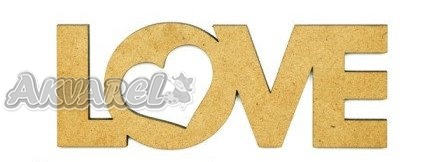 Заготовка Напис "Love" 2, 1 шт, МДФ, 13*5*0,5 см, Rosa Talent (2)