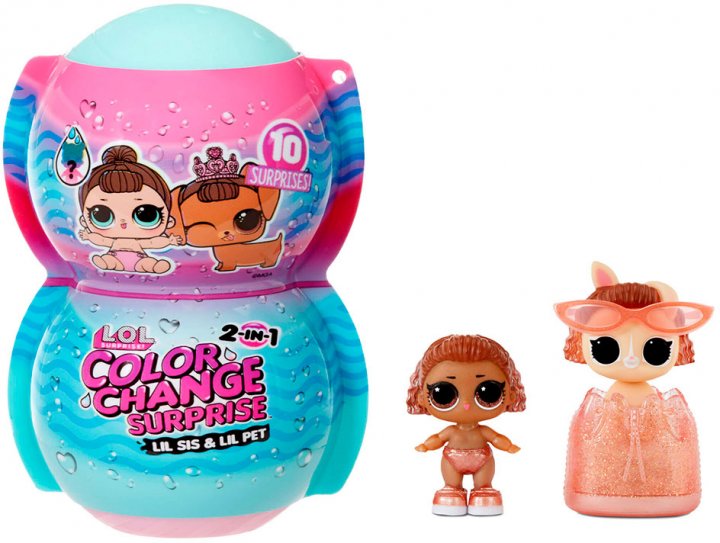 Игровой набор с куклой L.O.L SURPRISE! "Color change Me&My" 2в1–СЕСТРИЧКА И ЛЮБИМЕЦ, 580768