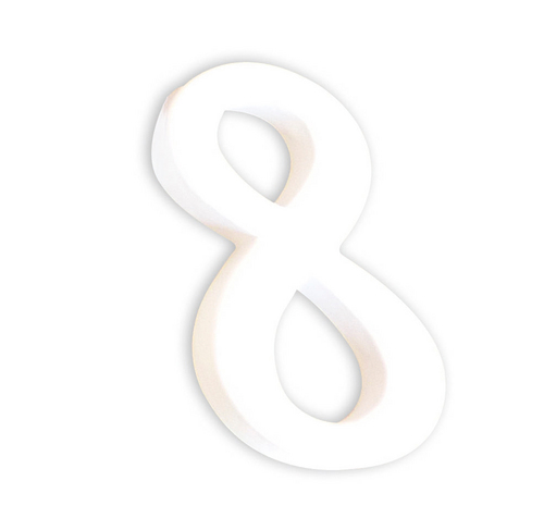 Заготовка из папье-маше Цифра "8" 1,5*8*12 см, AC348O ТМ "Clairefontaine"