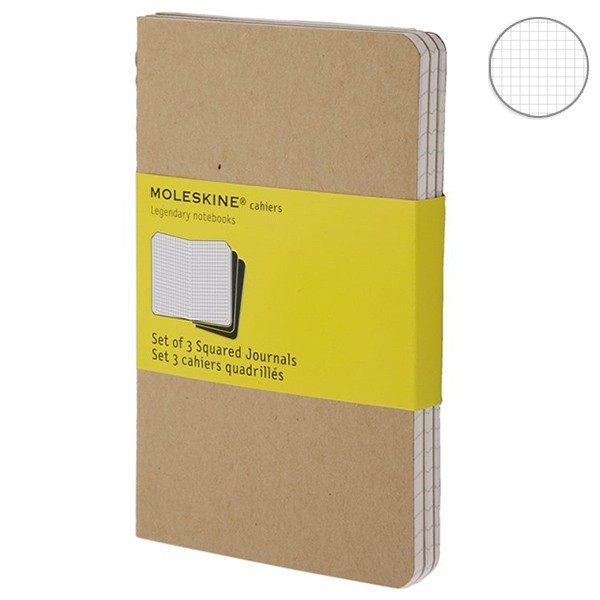 Записник Беж середній клітина, Moleskine Cahier, QP417VF