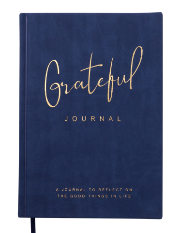Блокнот деловой Grateful А5 96 л. чистый, обл. искусственная кожа, синий, BM.295019-02