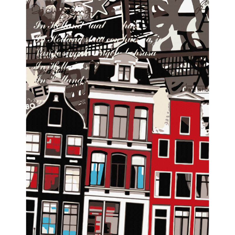 Картина по номерам "Amsterdam Нouses" 35*45 см, Rosa Start