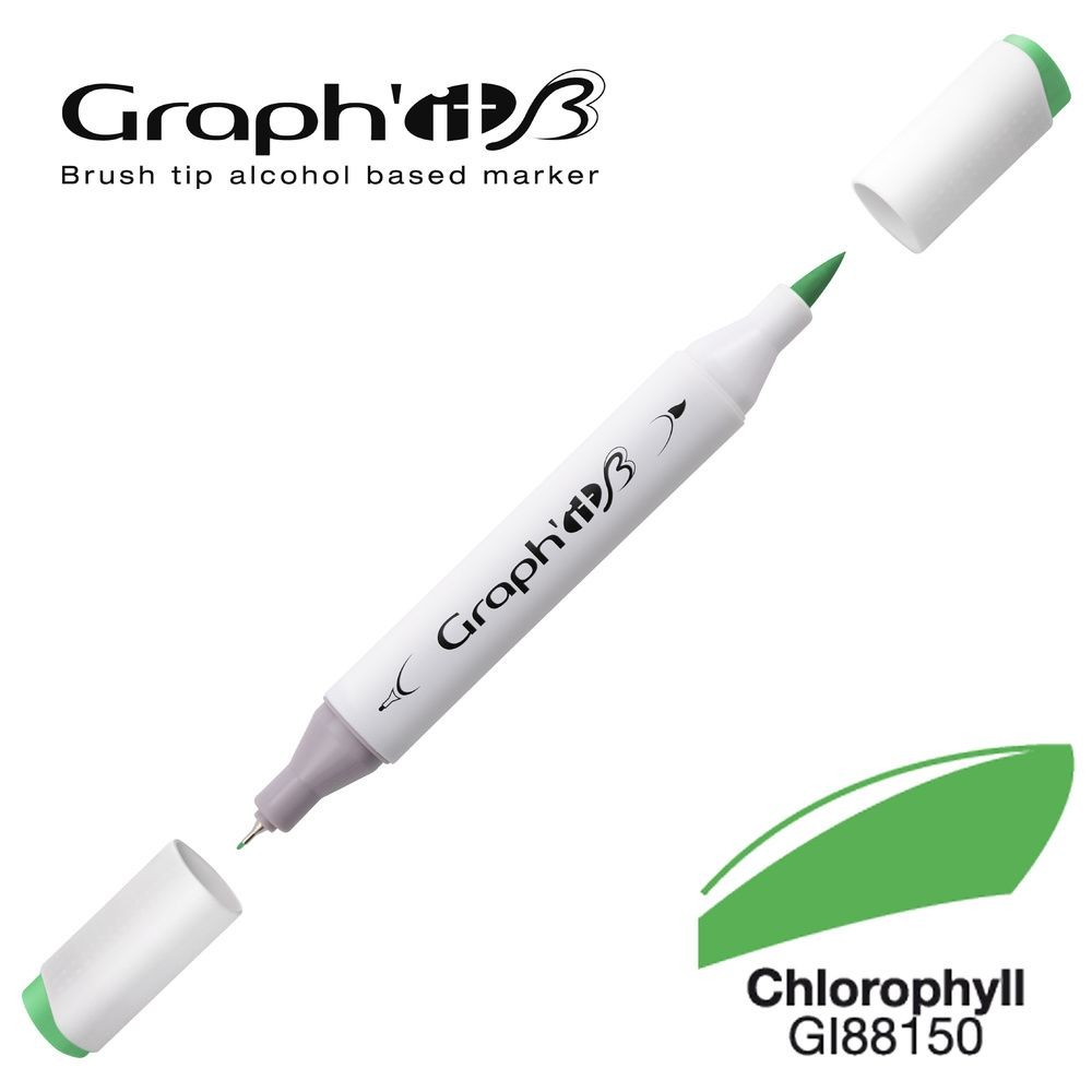 Маркер двухсторонний Brushmarker, Хлорофил (зеленый 8150), GI88150 Graph`it