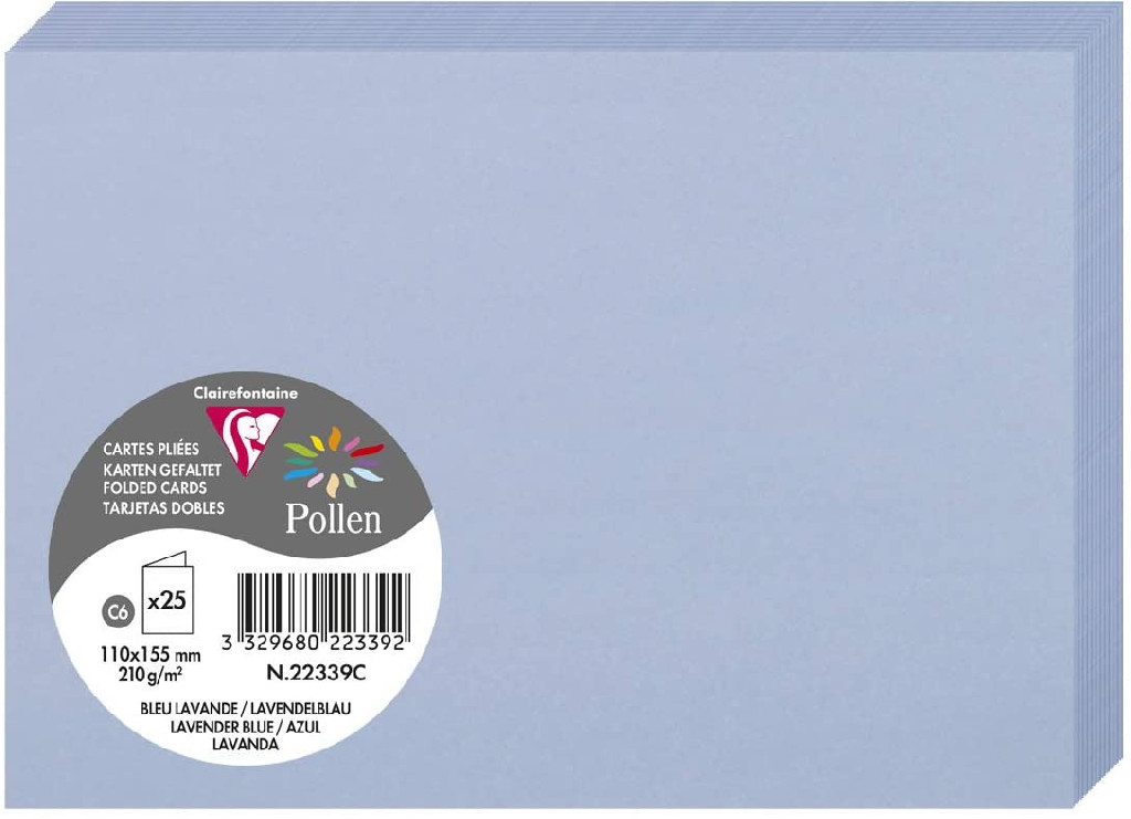 Заготовка д/открыток сложенная ​​Pollen 110*155 мм/210 г, Hydrangea pink/Гортензия, 22339C