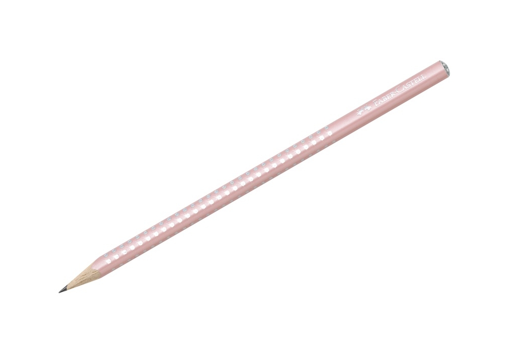 Олівець чорнографітний Grip Sparkle, світло-рожевий, 118201Р Faber-Castell