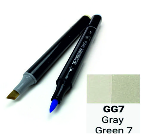 Маркер двухсторонний SKETCHMARKER Brush Серо-зеленый 7, SMB-GG7 3