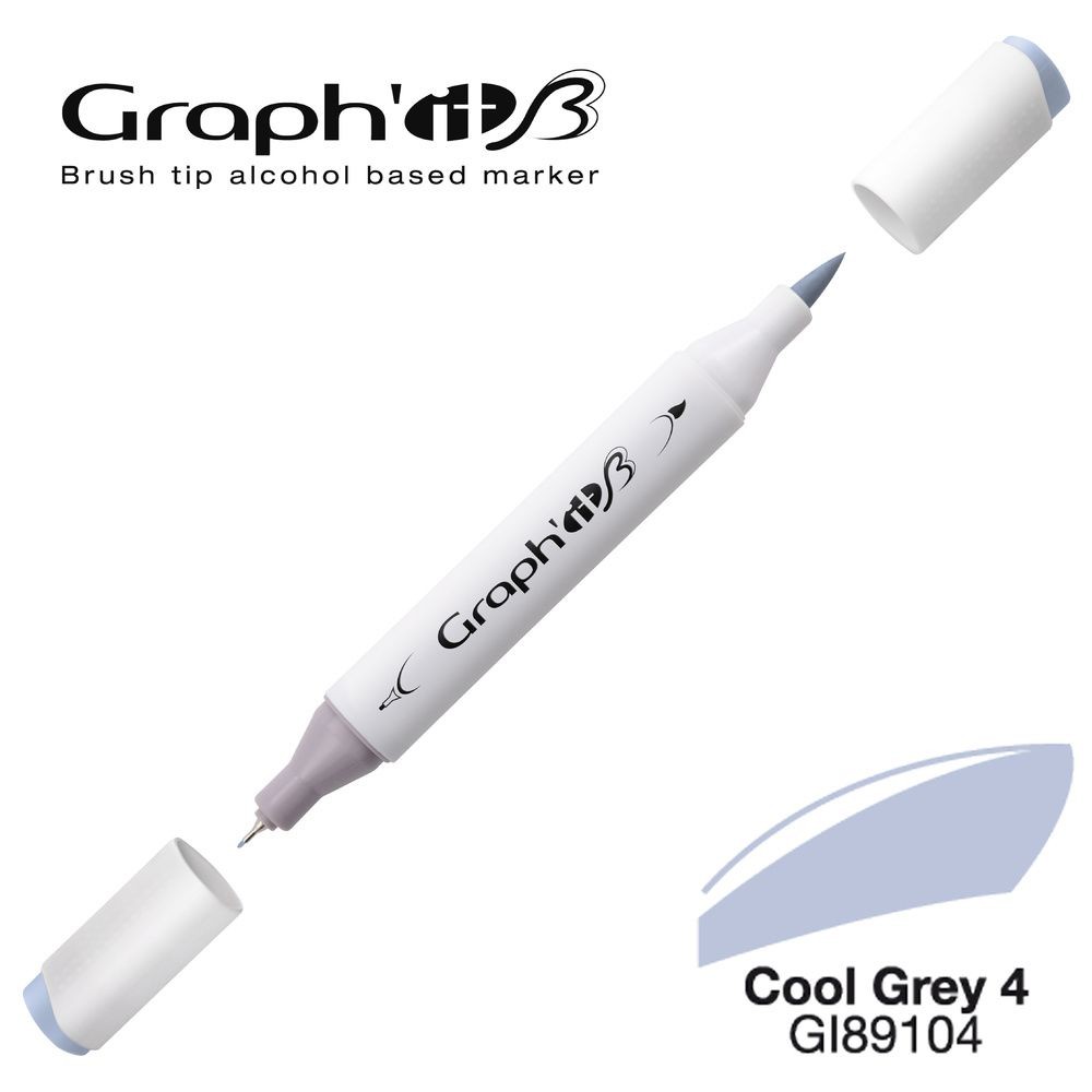 Маркер двосторонній Brushmarker, Холодний сірий 4 (9104), GI89104 Graph`it