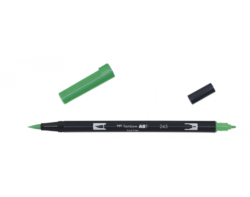 Маркер-блендер двосторонній ABT BrushPen ABT-245, яскраво-зелений ТМ "Tombow"