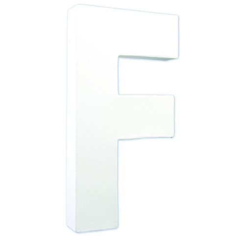 Заготовка из папье-маше Буква "F" 3*10,5*20,5 см, AC705C ТМ "Clairefontaine"