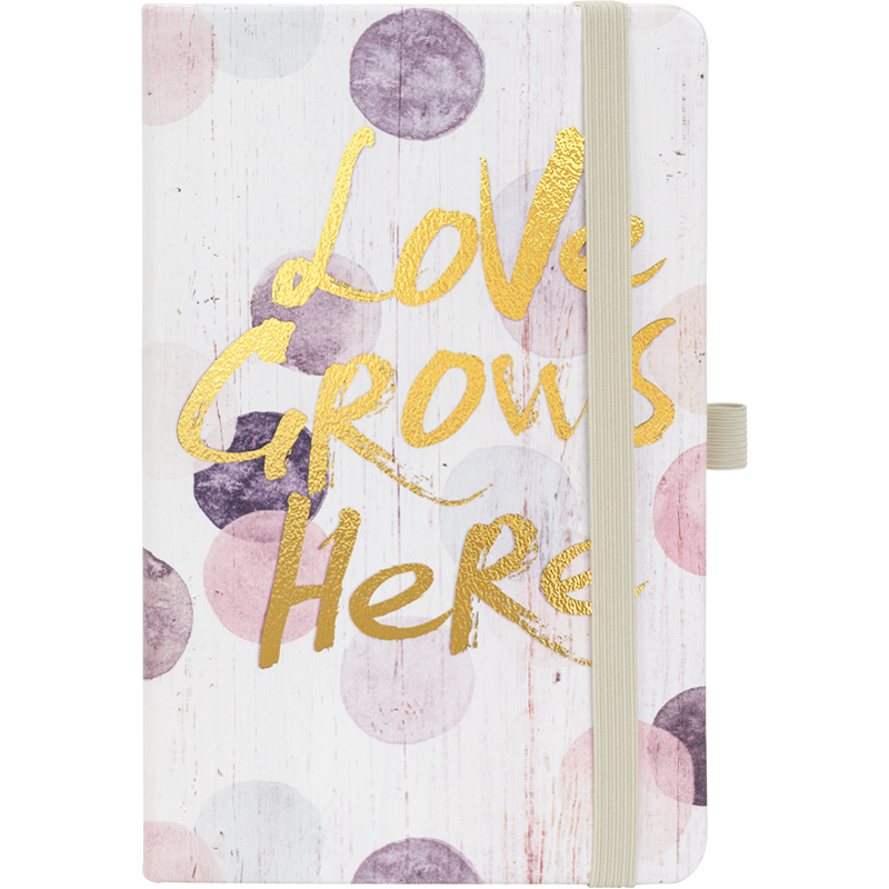 Книга записная Partner 96 л. 125*195, Love grows here, 8617-08-A