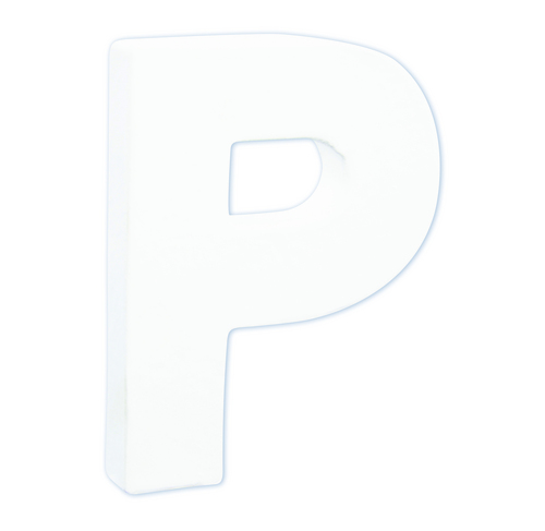 Заготовка из папье-маше Буква "P" 1,5*10,5*12 см, AC745C ТМ "Clairefontaine"
