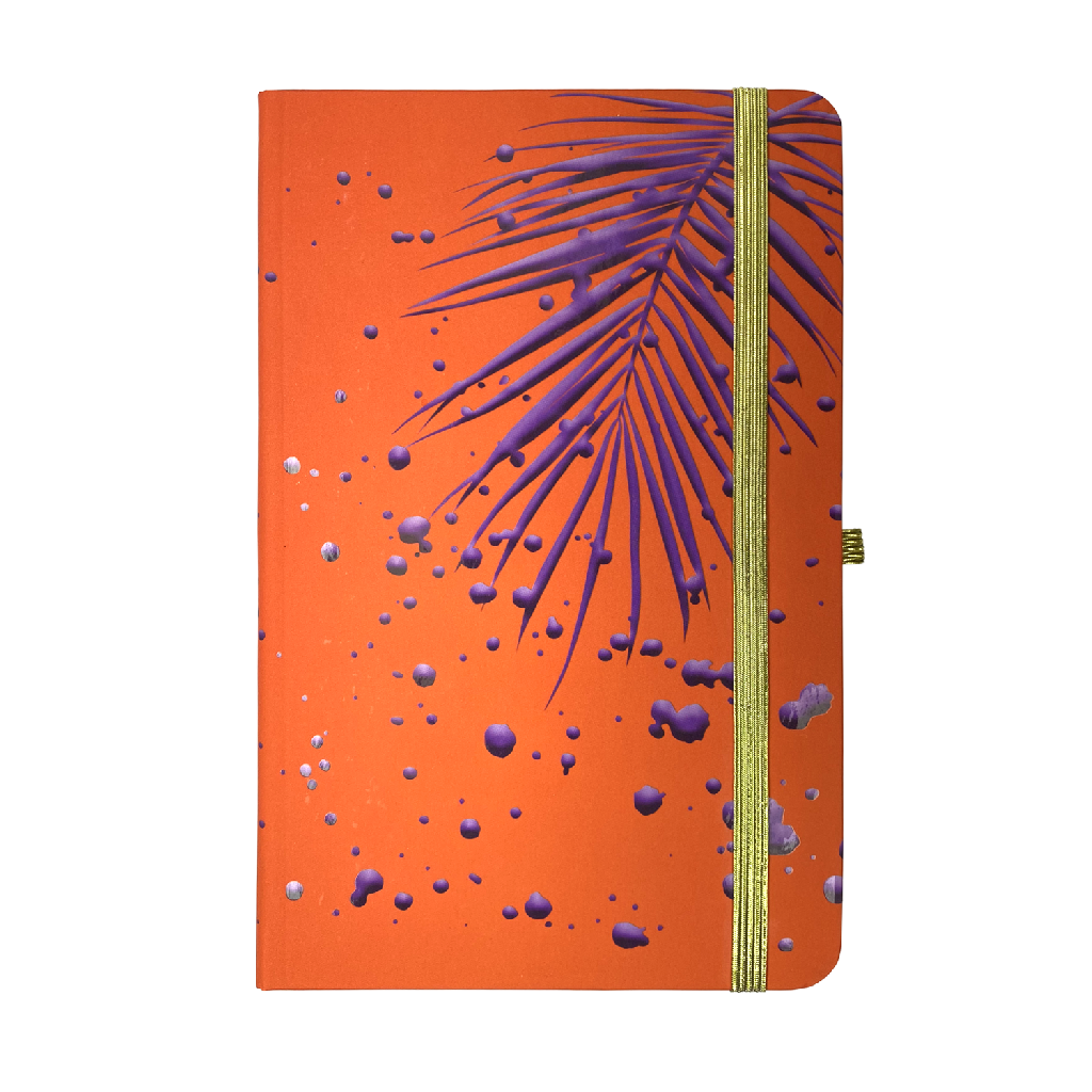 Книжка записна Piante на гумці, 136х207мм, 96 арк., кліт., офсет, помаранчева, BM.255109-11