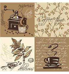Декупажные салфетки "Coffe time №1", 33*33 см, МАКІ