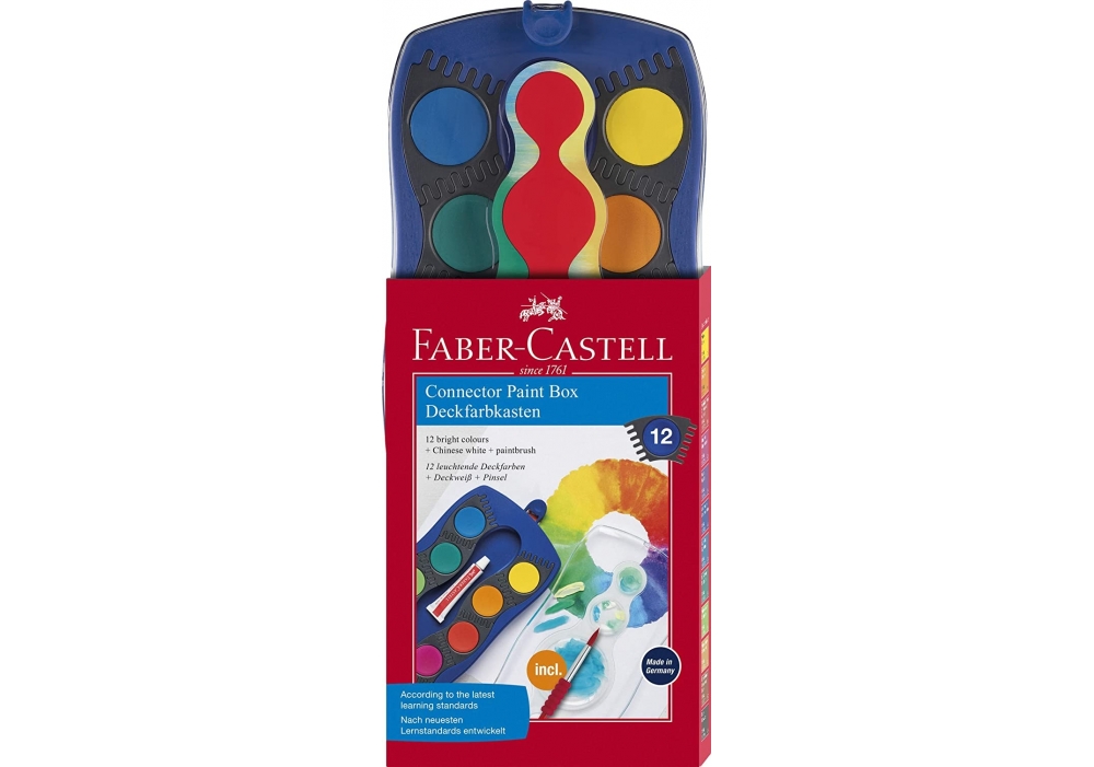 Фарби акварельні сухі 12 кол. Connector, 125050 Faber-Castell***