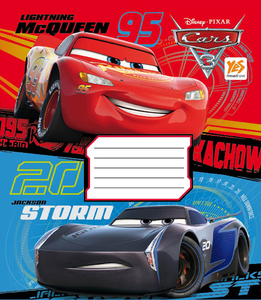 Зошит 12 лін. YES Cars. Double race-17, УФ-виб., 760981 (0585)