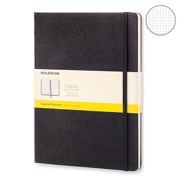 Записник Чорний великий клітина, Moleskine Classic, QP091