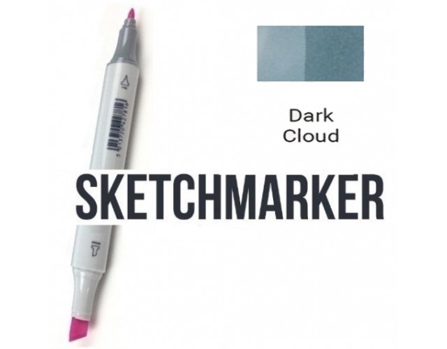 Маркер SKETCHMARKER, 2 пера: долото и тонкое, Dark Cloud - Темное облако, SM-BG52 3